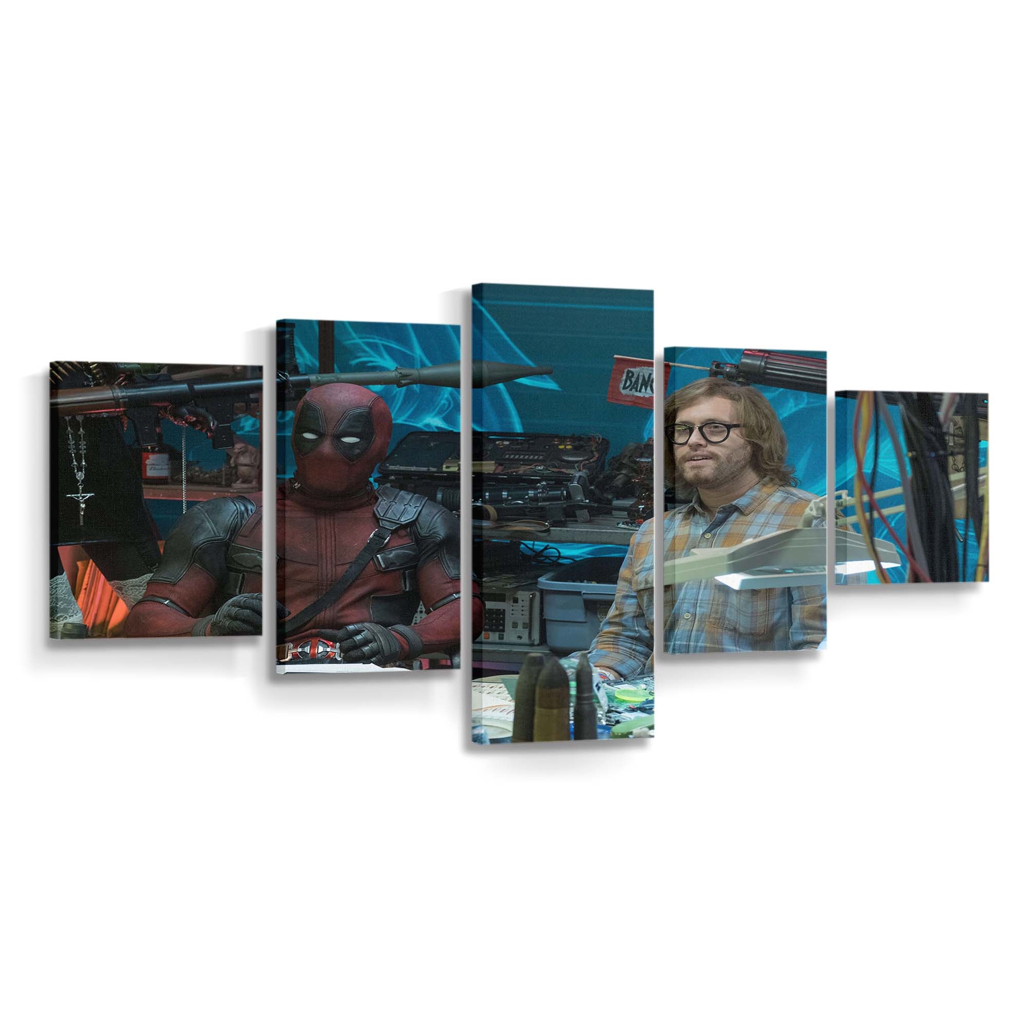Weasel und Deadpool in Deadpool 2 Leinwandbild - Marvel Wanddeko