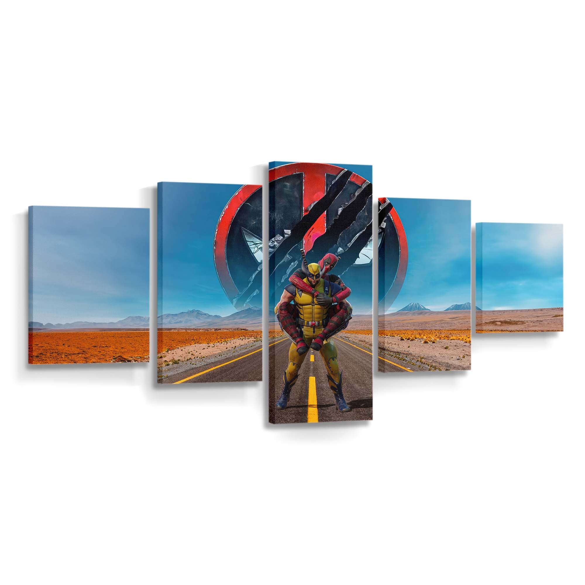 Wolverine und Deadpool Duo Leinwandbild - Marvel Wanddeko