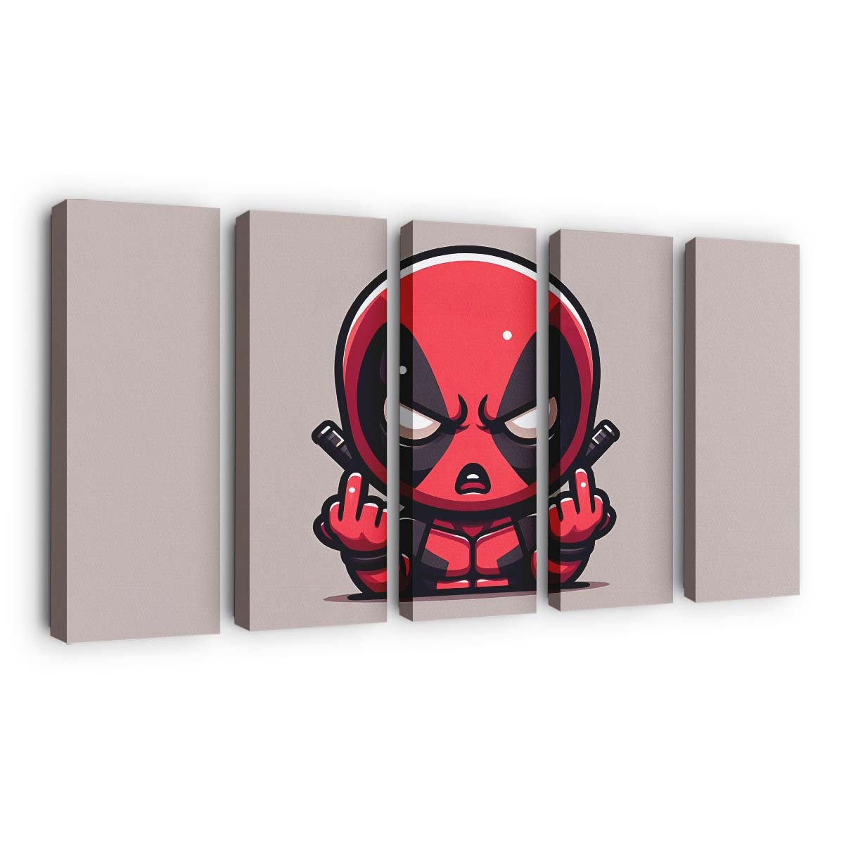 Wütender Deadpool Leinwandbild - Marvel Wanddeko