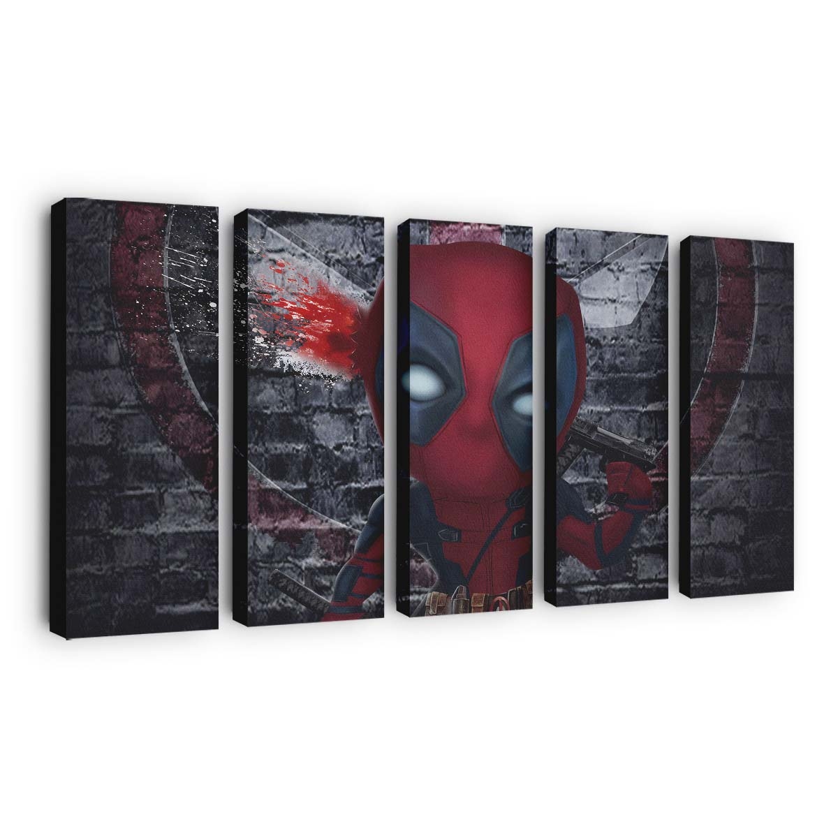 Chibi Deadpool Artwork Leinwandbild - Marvel Wanddeko