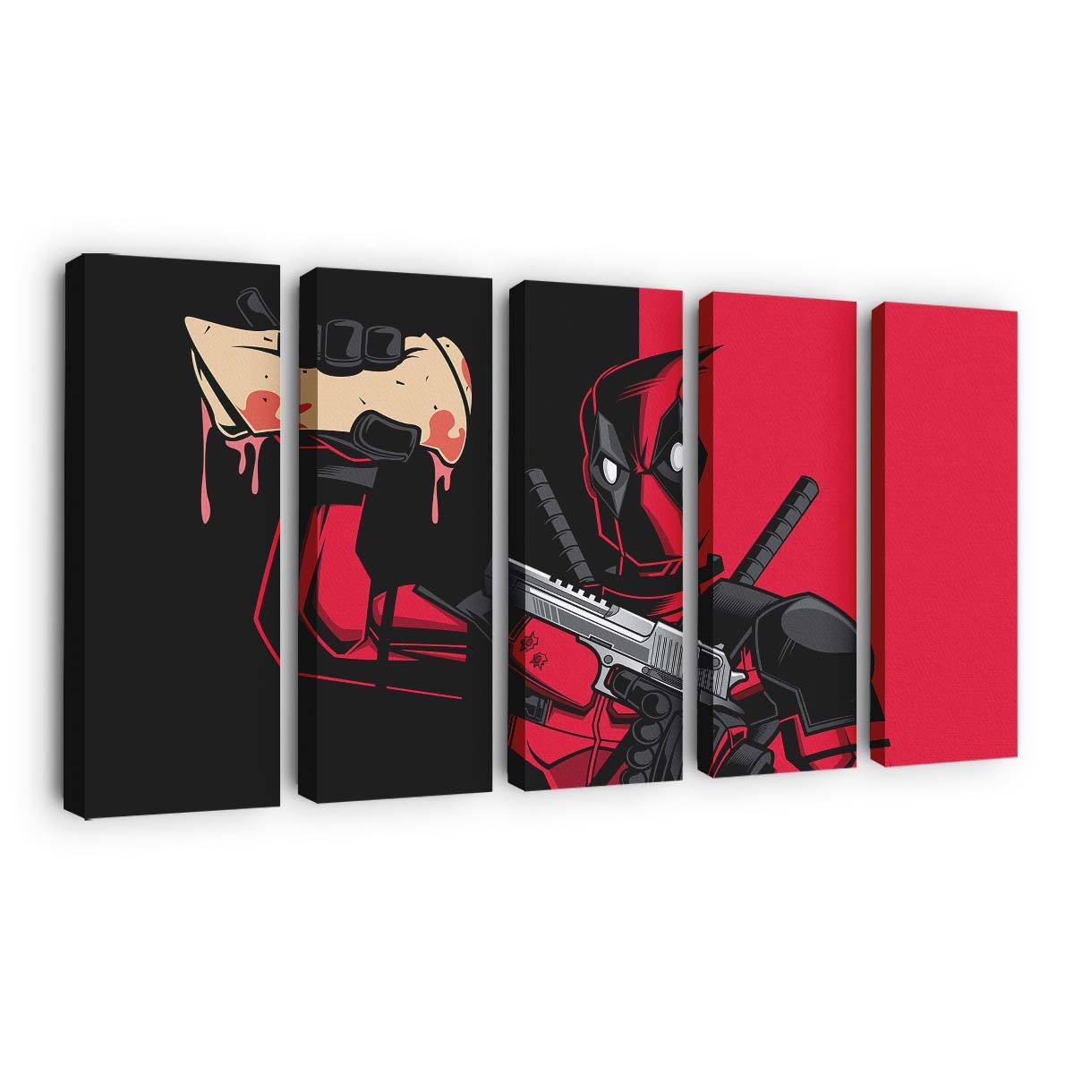 Deadpool Artworks Leinwandbild - Marvel Wanddeko