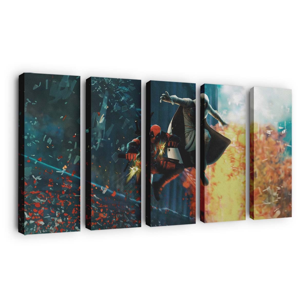Deadpool und Moon Knight: Unvorhersehbare Allianz Leinwandbild - Marvel Wanddeko