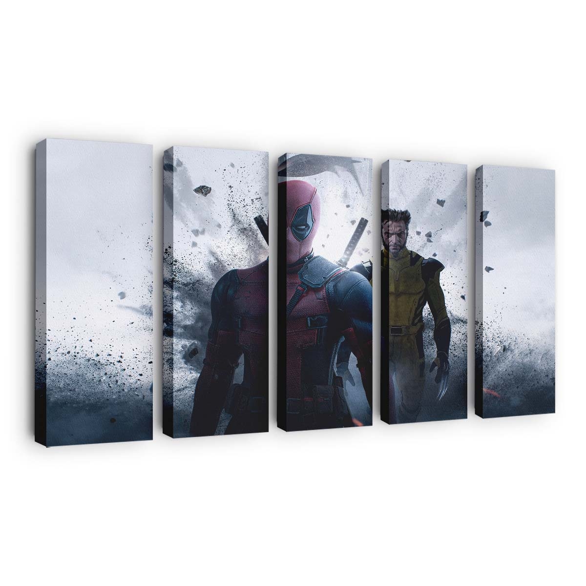 Deadpool und Wolverine verbünden sich Leinwandbild - Marvel Wanddeko