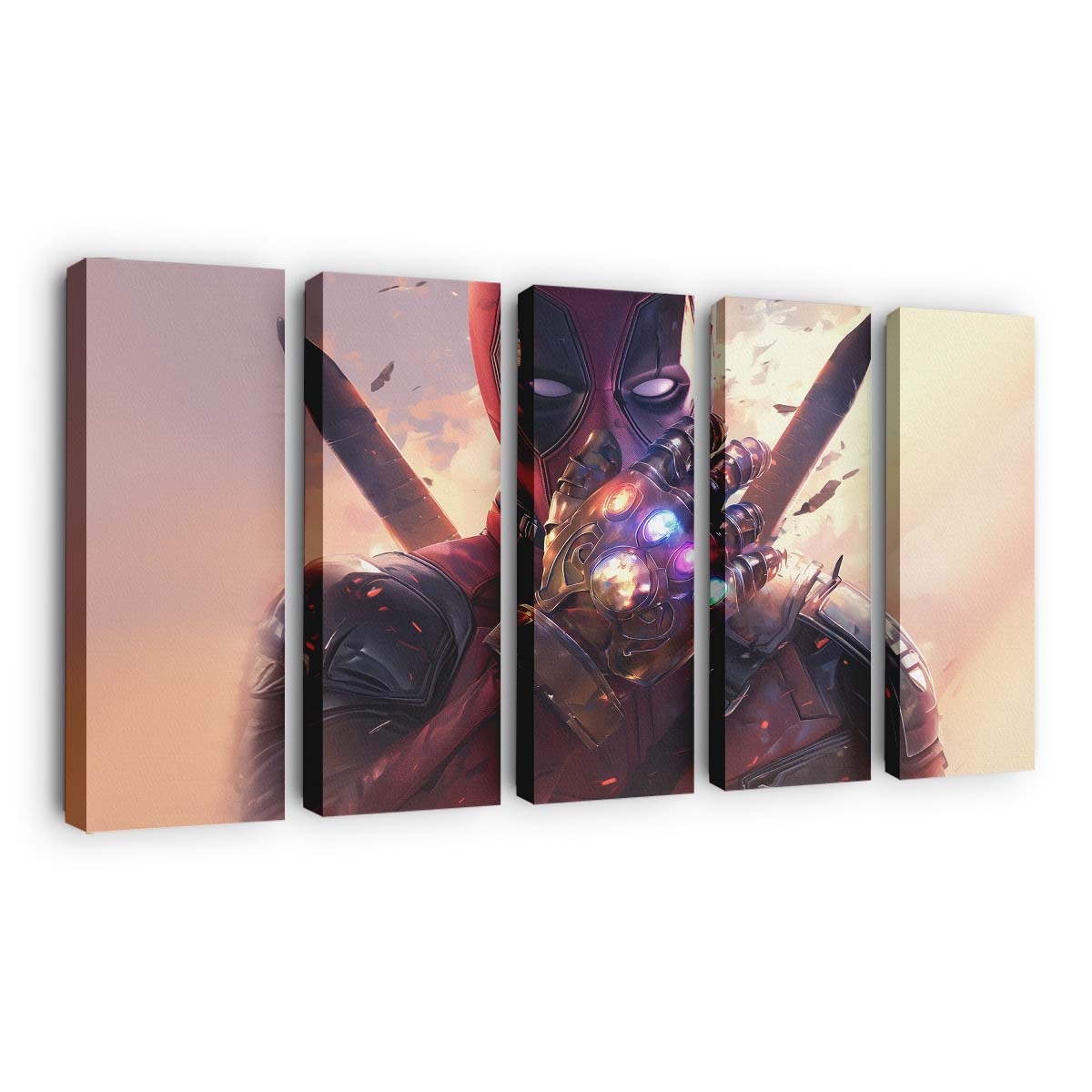 Deadpool Handschuh der Macht Leinwandbild - Marvel Wanddeko