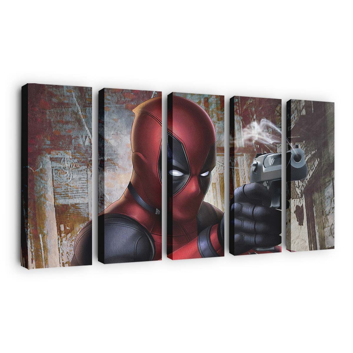 Deadpool Waffe Leinwandbild - Marvel Wanddeko