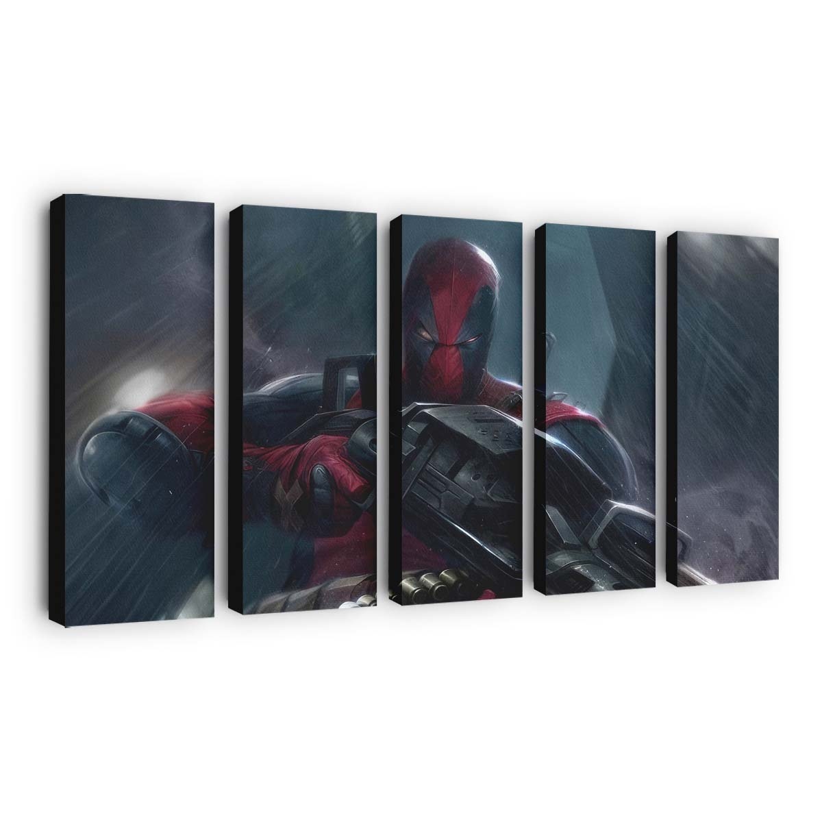 Deadpool Waffenshow Leinwandbild - Marvel Wanddeko