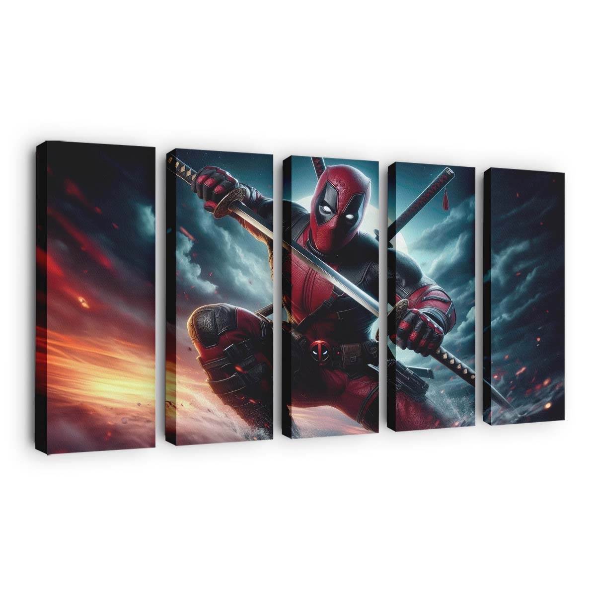 Deadpool Katana Chaos Leinwandbild - Marvel Wanddeko