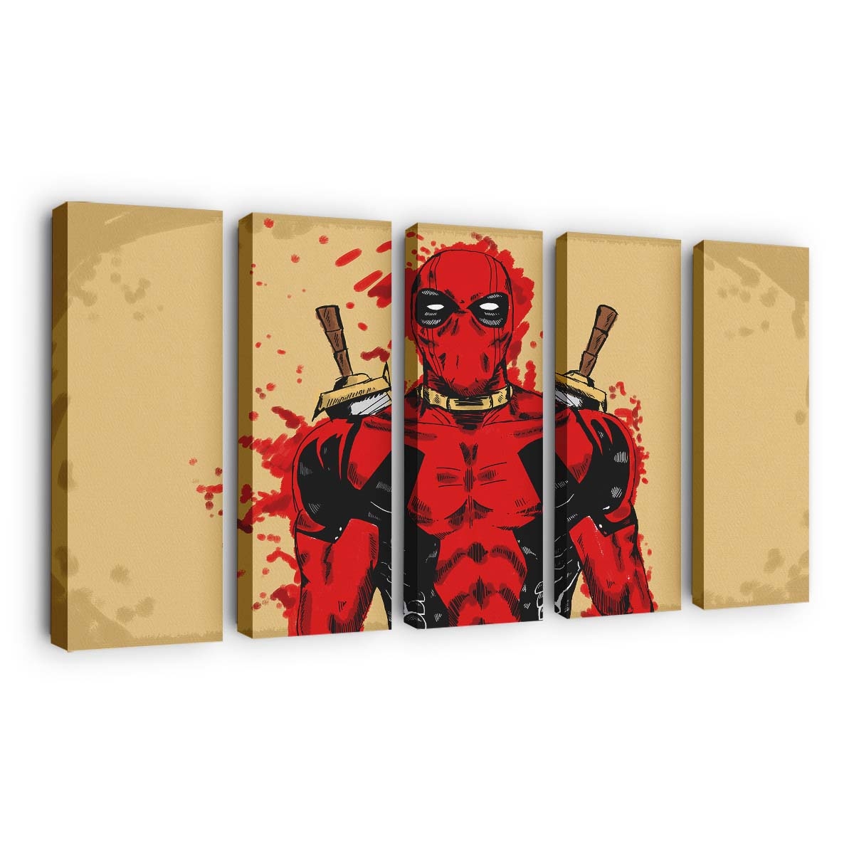 Deadpool Marvel Comic A Leinwandbild - Marvel Wanddeko