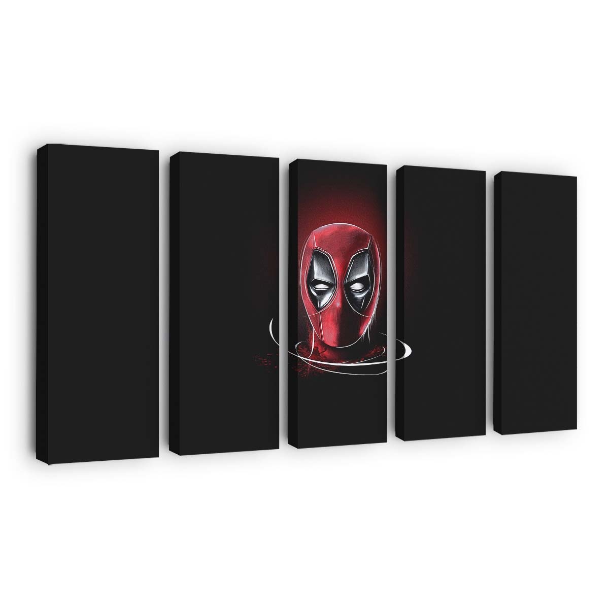 Deadpool Maske Minimalismus Leinwandbild - Marvel Wanddeko
