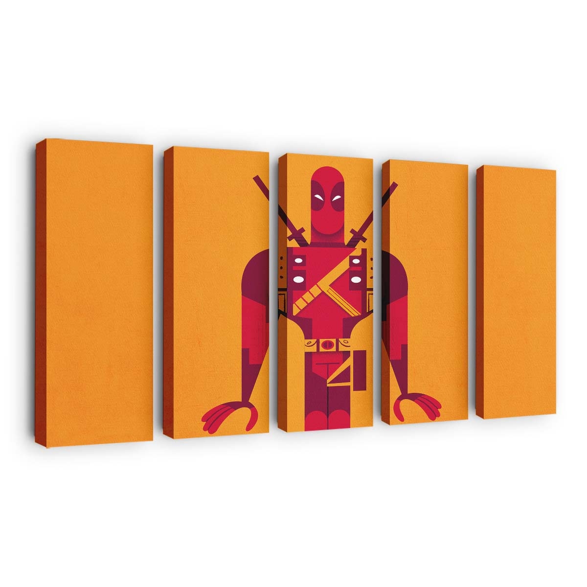 Deadpool Minimal Abstrakt Leinwandbild - Marvel Wanddeko