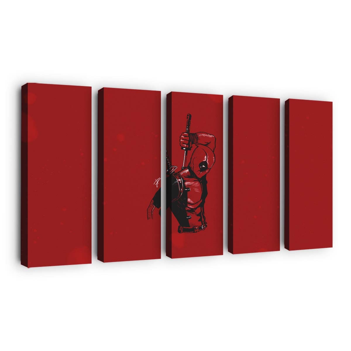 Deadpool Minimalist Leinwandbild - Marvel Wanddeko
