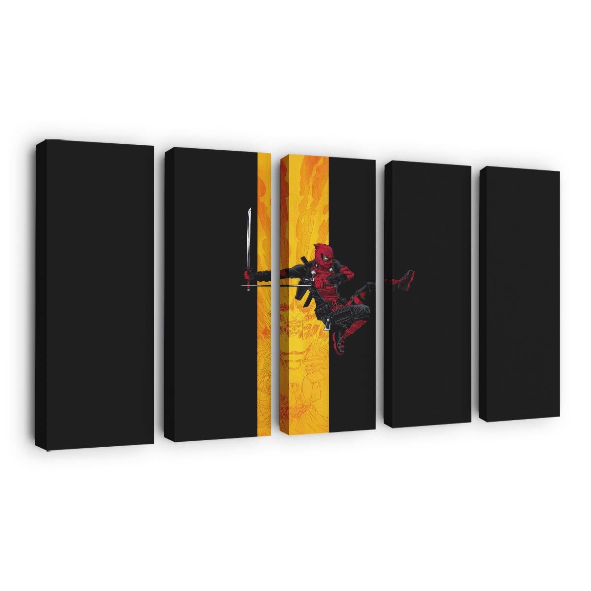 Deadpool Mosaik Wahnsinn Leinwandbild - Marvel Wanddeko