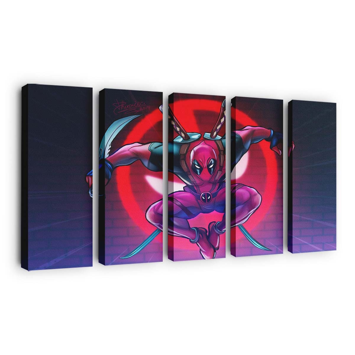 Deadpool Neue Artwork Leinwandbild - Marvel Wanddeko