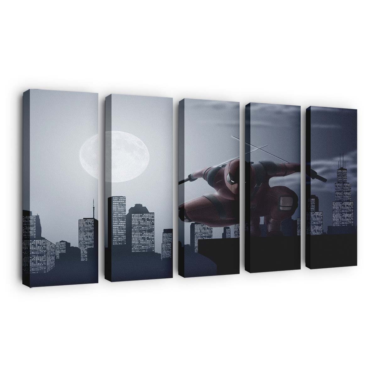 Deadpool Night Stalker Leinwandbild - Marvel Wanddeko