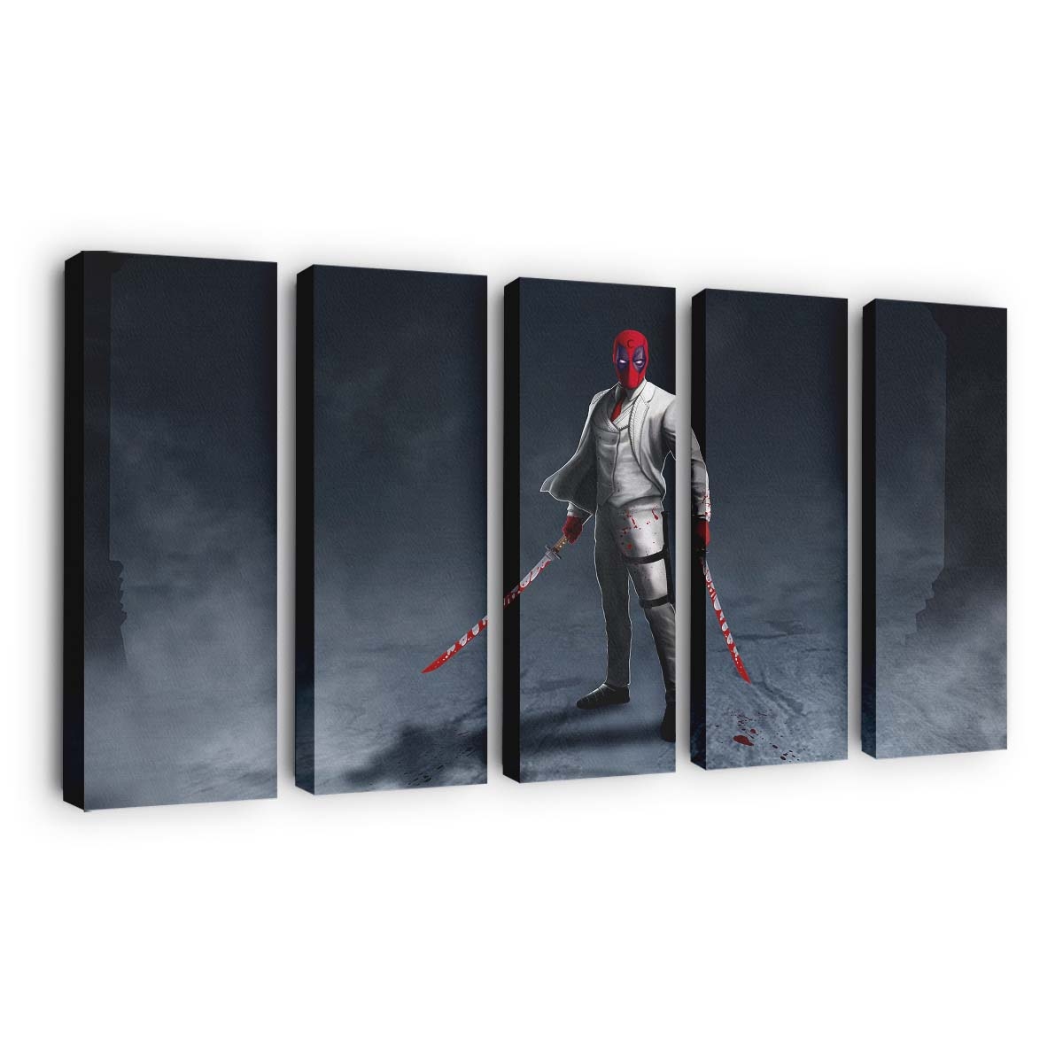 Motorcycle Mayhem Wolverine und Deadpool Leinwandbild - Marvel Wanddeko