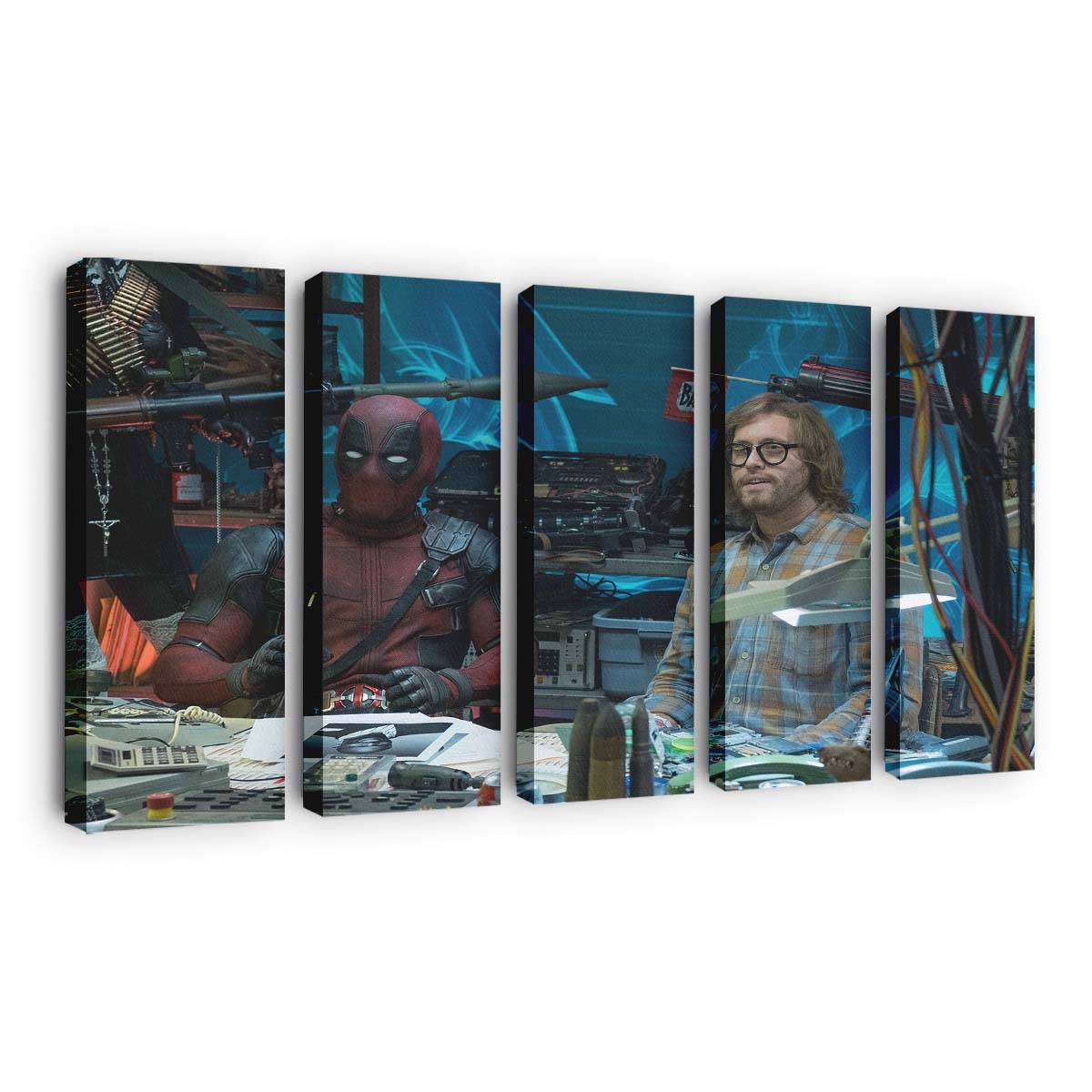 Weasel und Deadpool in Deadpool 2 Leinwandbild - Marvel Wanddeko