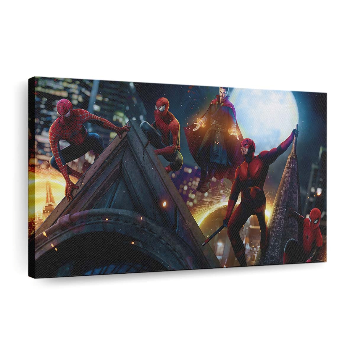 Doctor Strange Dareveil And Spidermans In Spider Man No Way Home Leinwandbild - Marvel Wanddeko