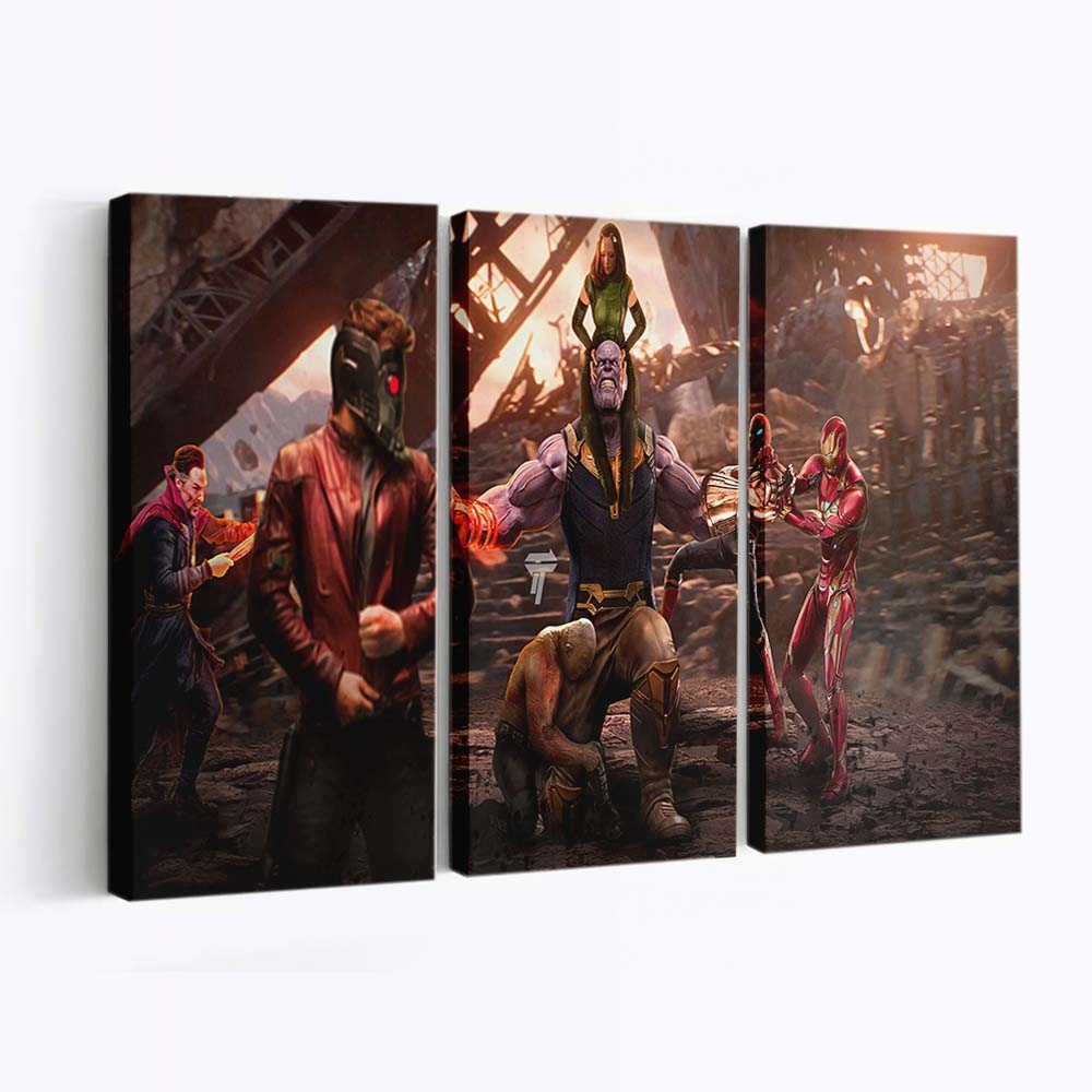 Thanos Vs Avengers Leinwandbild - Marvel Wanddeko