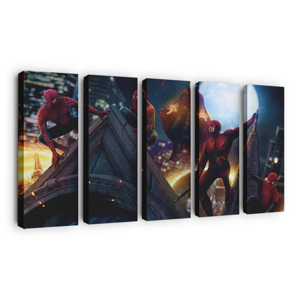 Doctor Strange Dareveil And Spidermans In Spider Man No Way Home Leinwandbild - Marvel Wanddeko