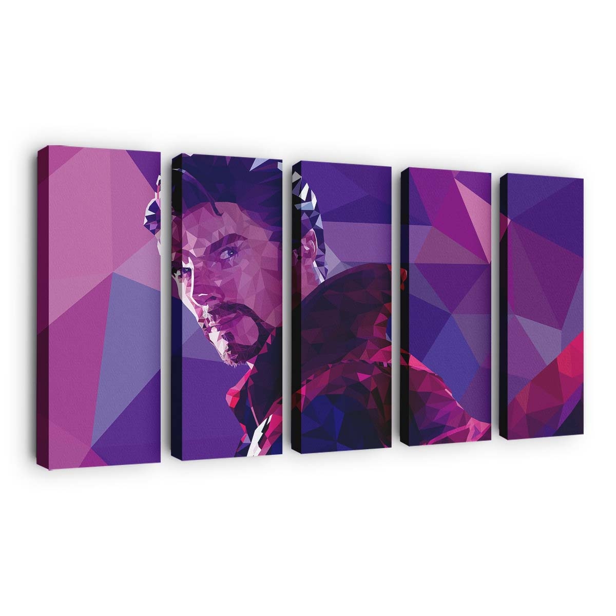 Low Poly Doctor Strange Leinwandbild - Marvel Wanddeko
