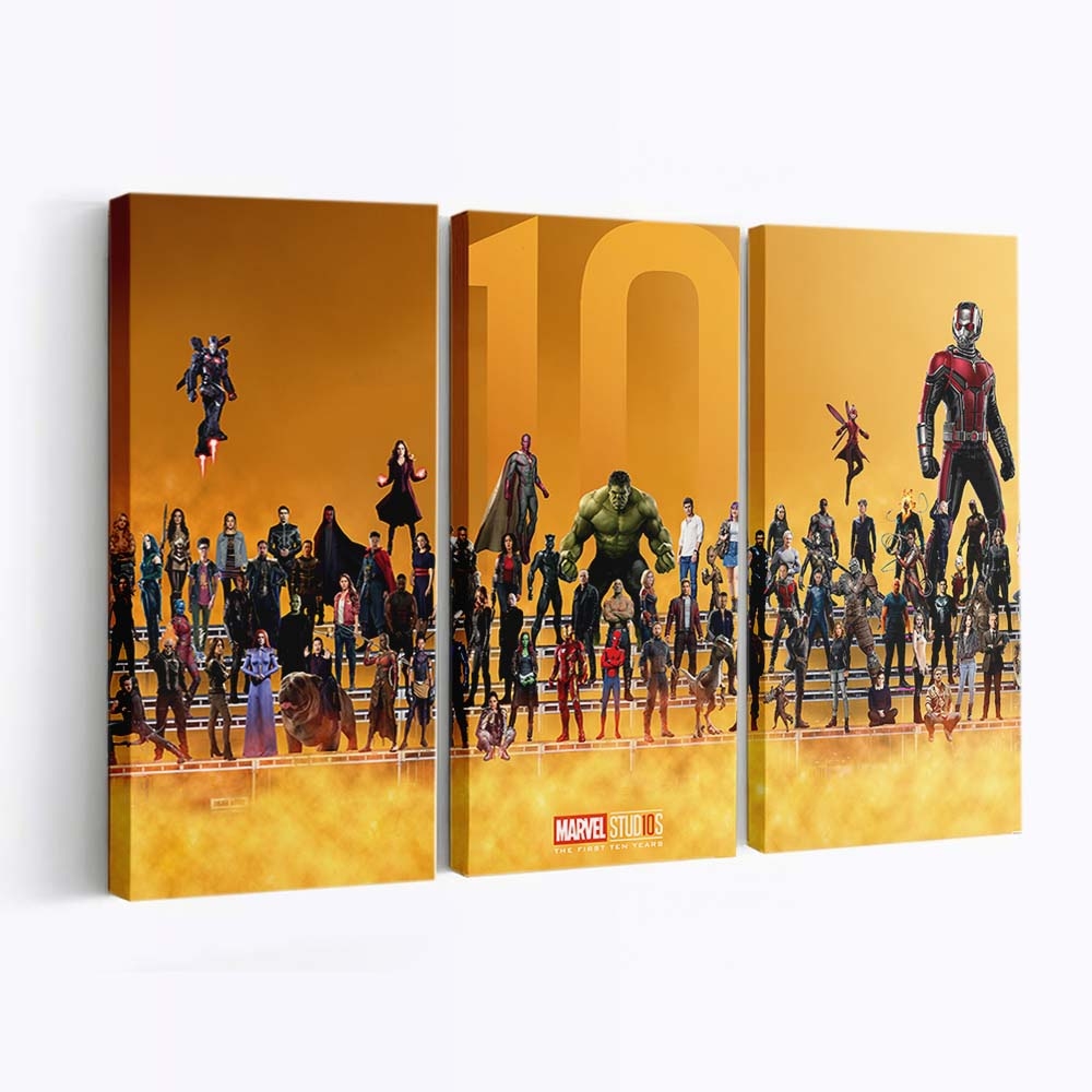 Marvel Superheroes 10 Year Anniversary Artwork Leinwandbild - Marvel Wanddeko