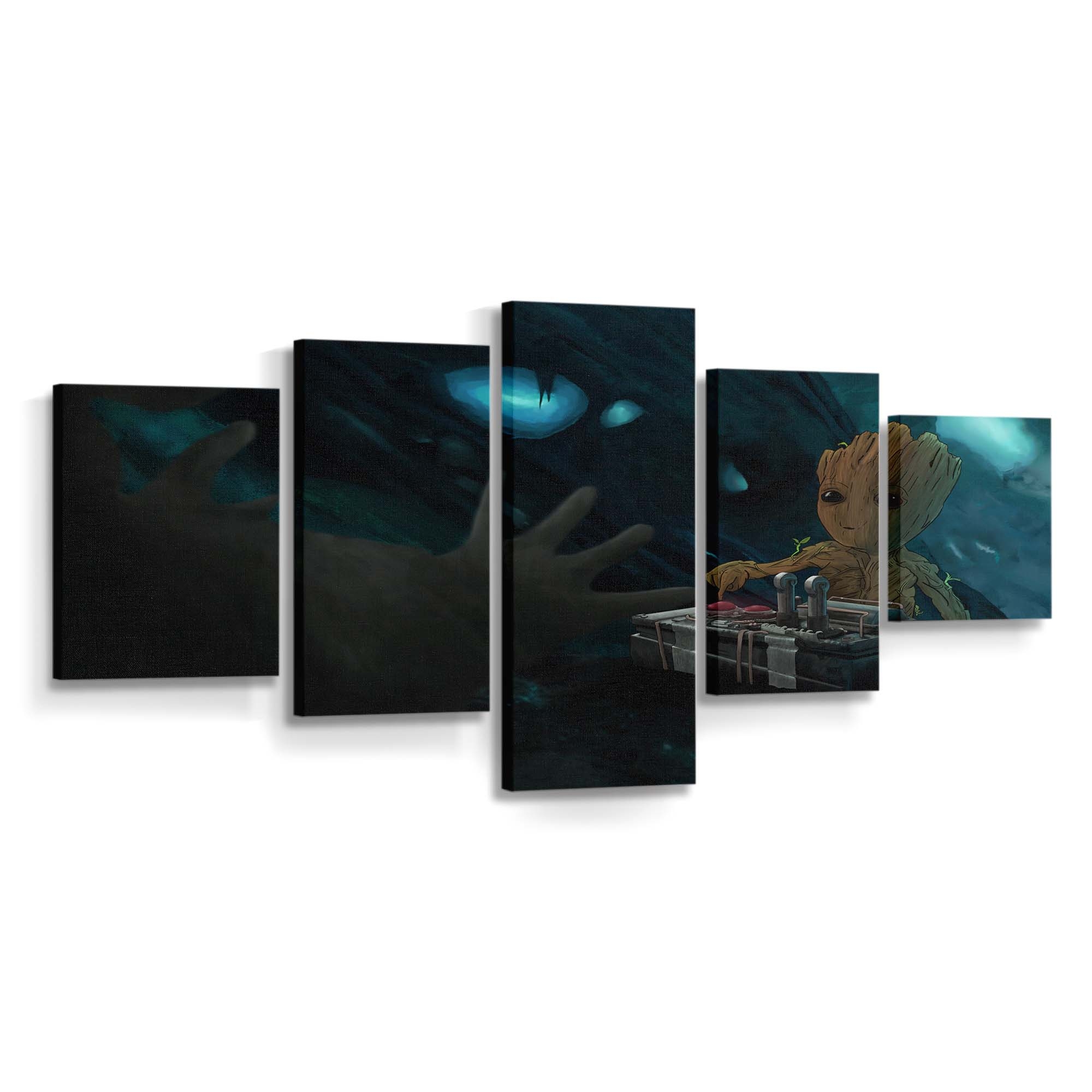 Baby Groot Artwork Leinwandbild - Marvel Wanddeko