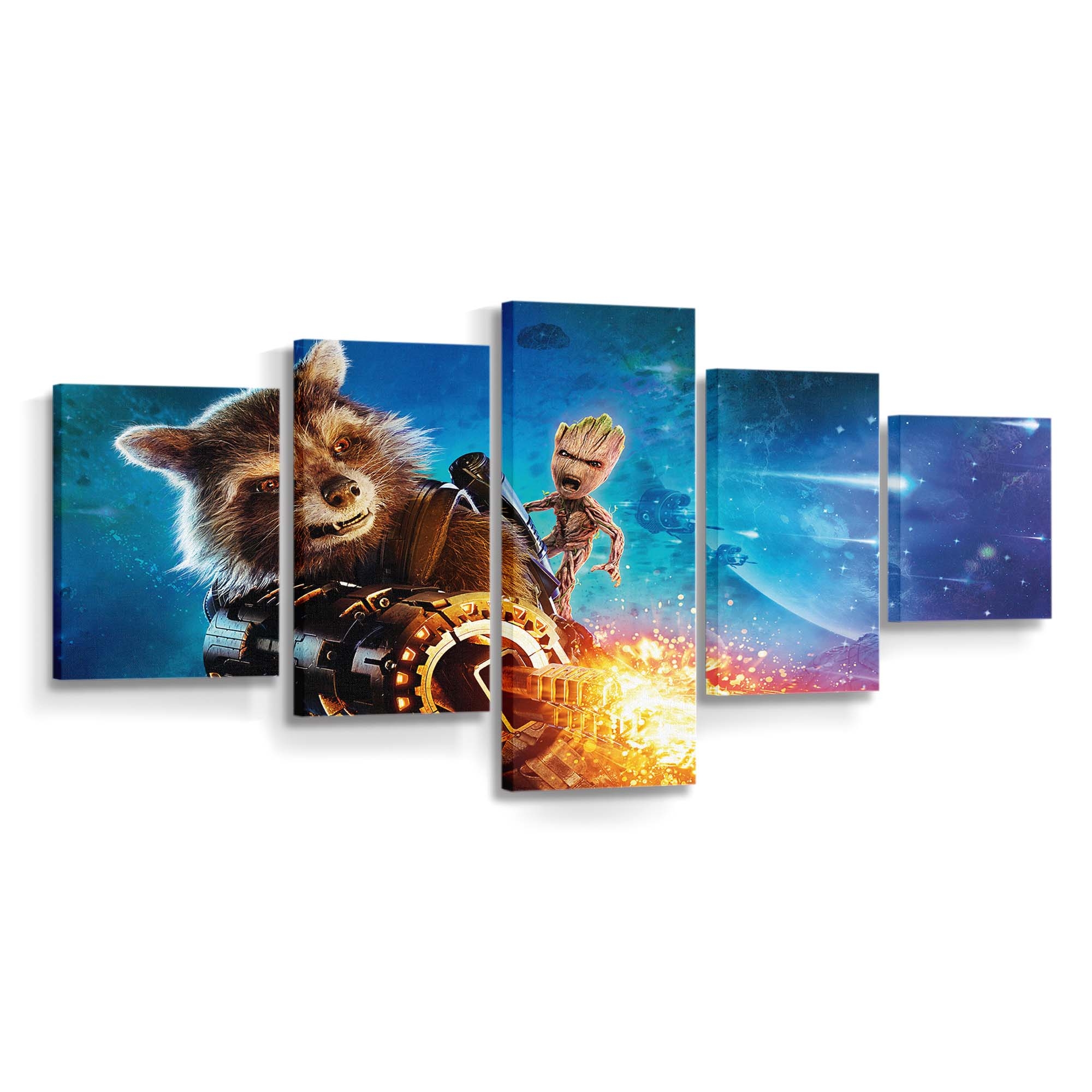 Baby Groot And Rocket Raccoon Guardians Of The Galaxy Vol 2 Leinwandbild - Marvel Wanddeko