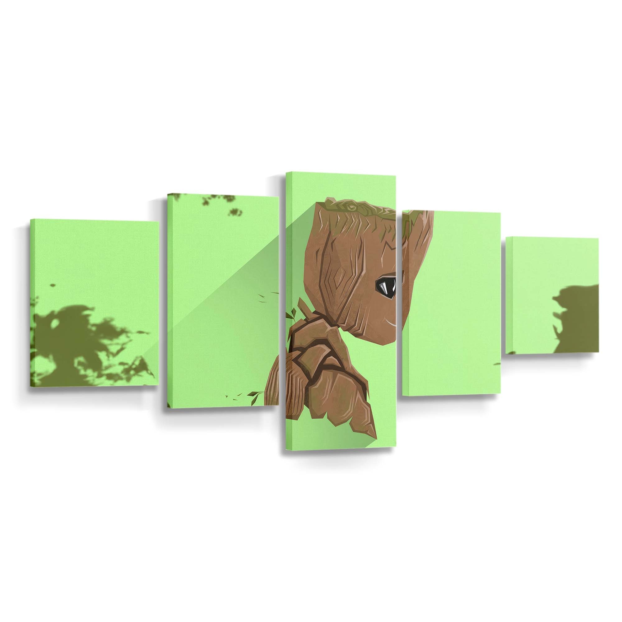 Groot Minimal Art Leinwandbild - Marvel Wanddeko