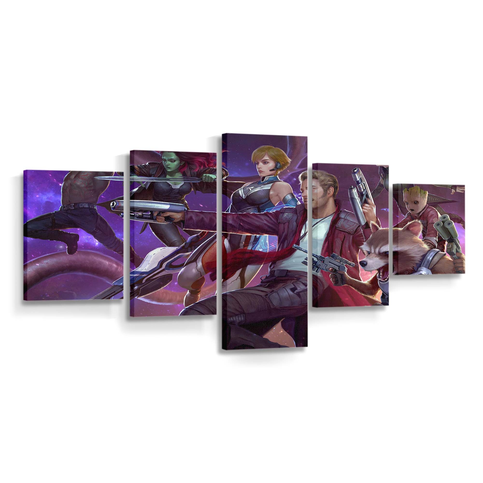 Guardians Of The Galaxy Marvel Future Fight Leinwandbild - Marvel Wanddeko