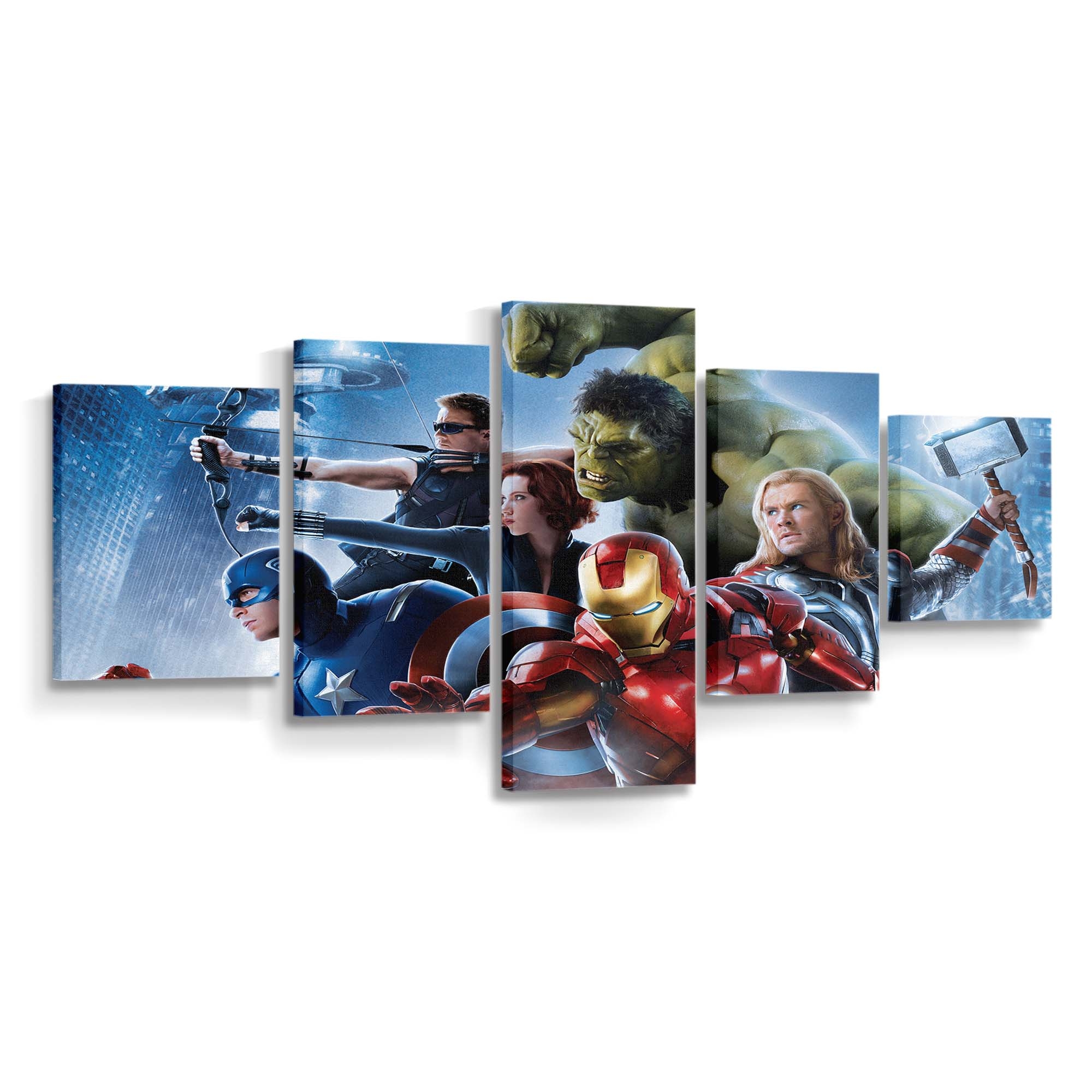 Iron Man Thor Captain America Black Widow Hawkeye Leinwandbild - Wanddeko