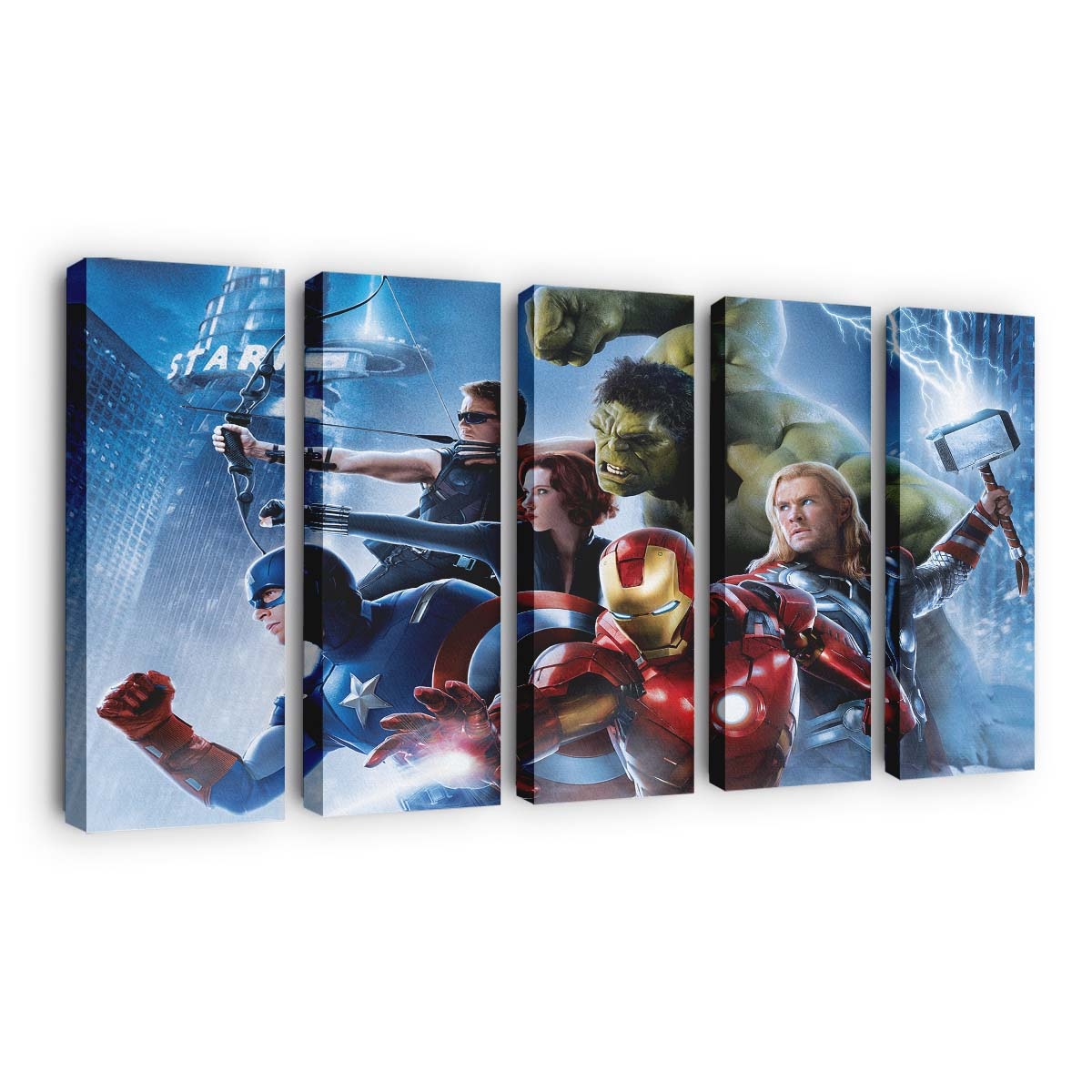 Iron Man Thor Captain America Black Widow Hawkeye Leinwandbild - Wanddeko