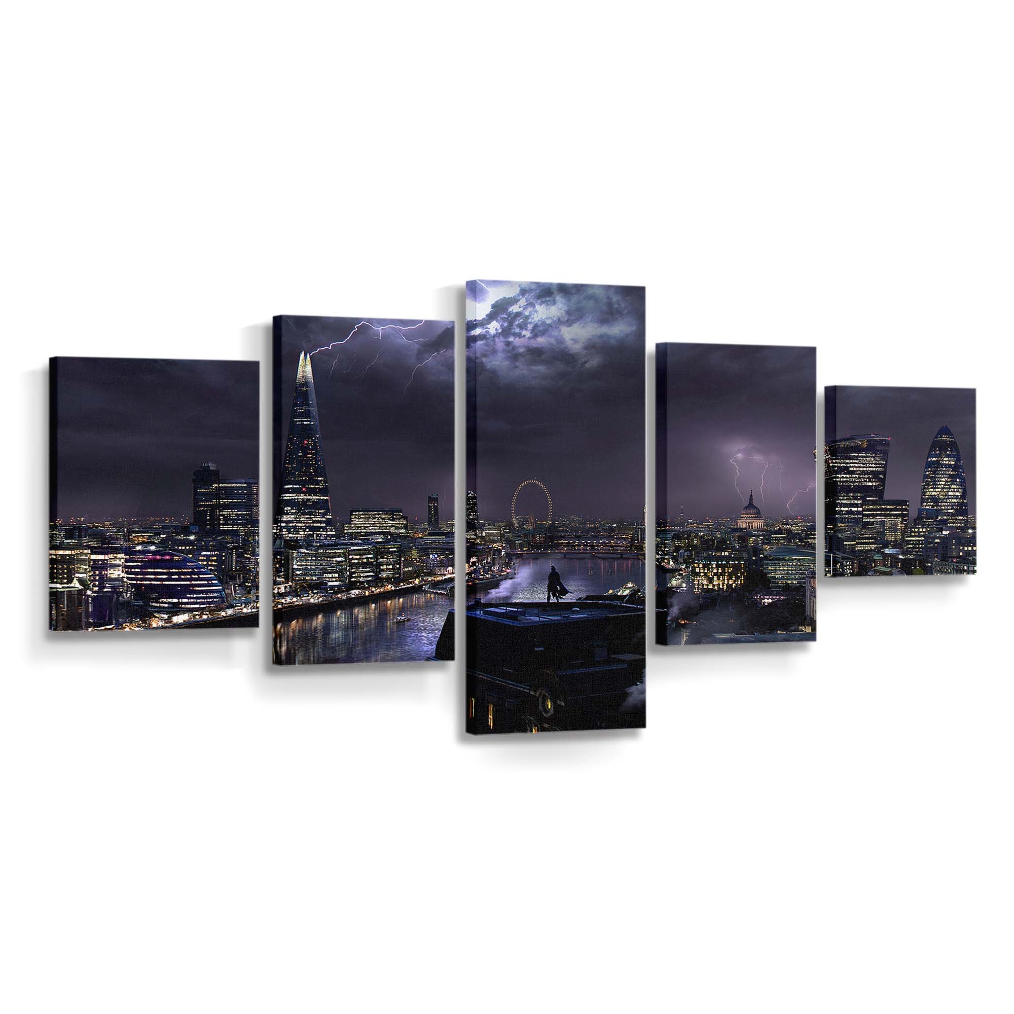 Moon Knight London Night Leinwandbild - Wanddeko