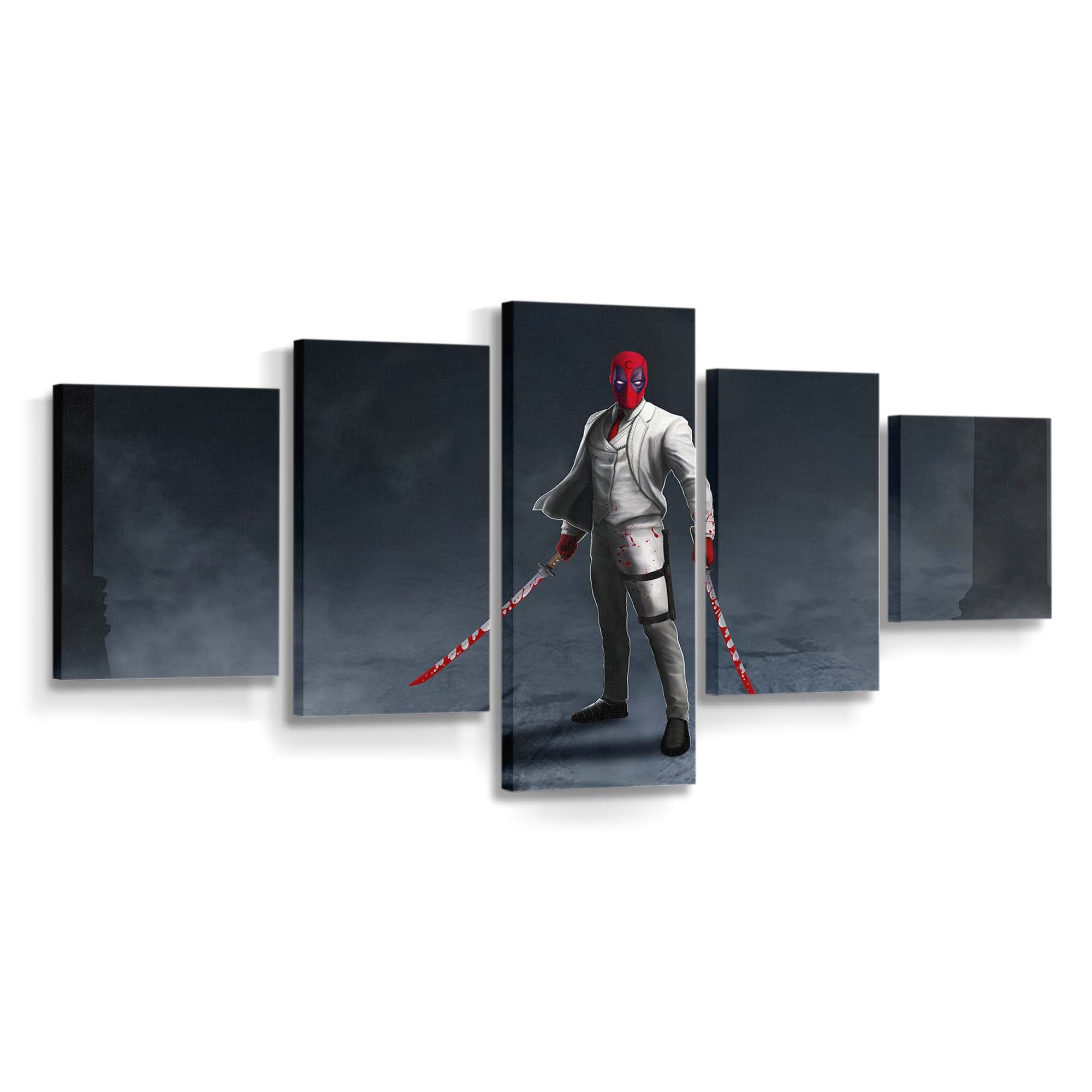 Moon Knight X Deadpool Leinwandbild - Wanddeko