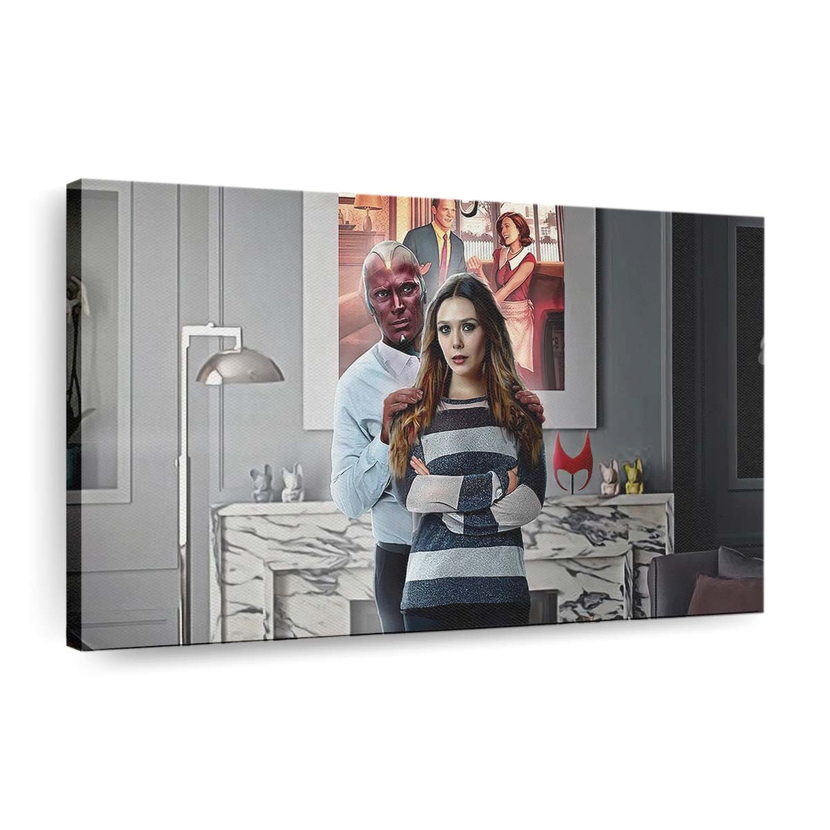 Wanda und Vision 3 Leinwandbild - Wanddeko