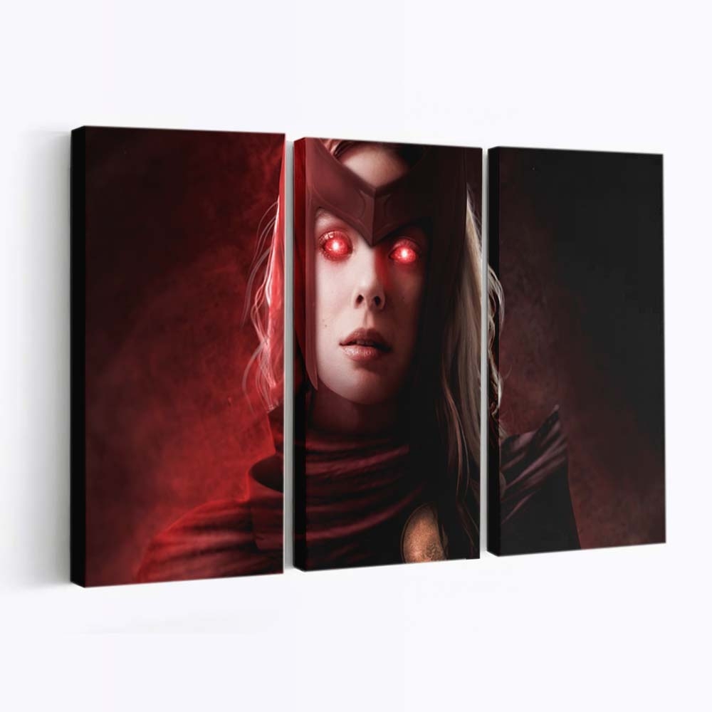 Scarlet Witch Glowing Red Eyes Leinwandbild - Wanddeko