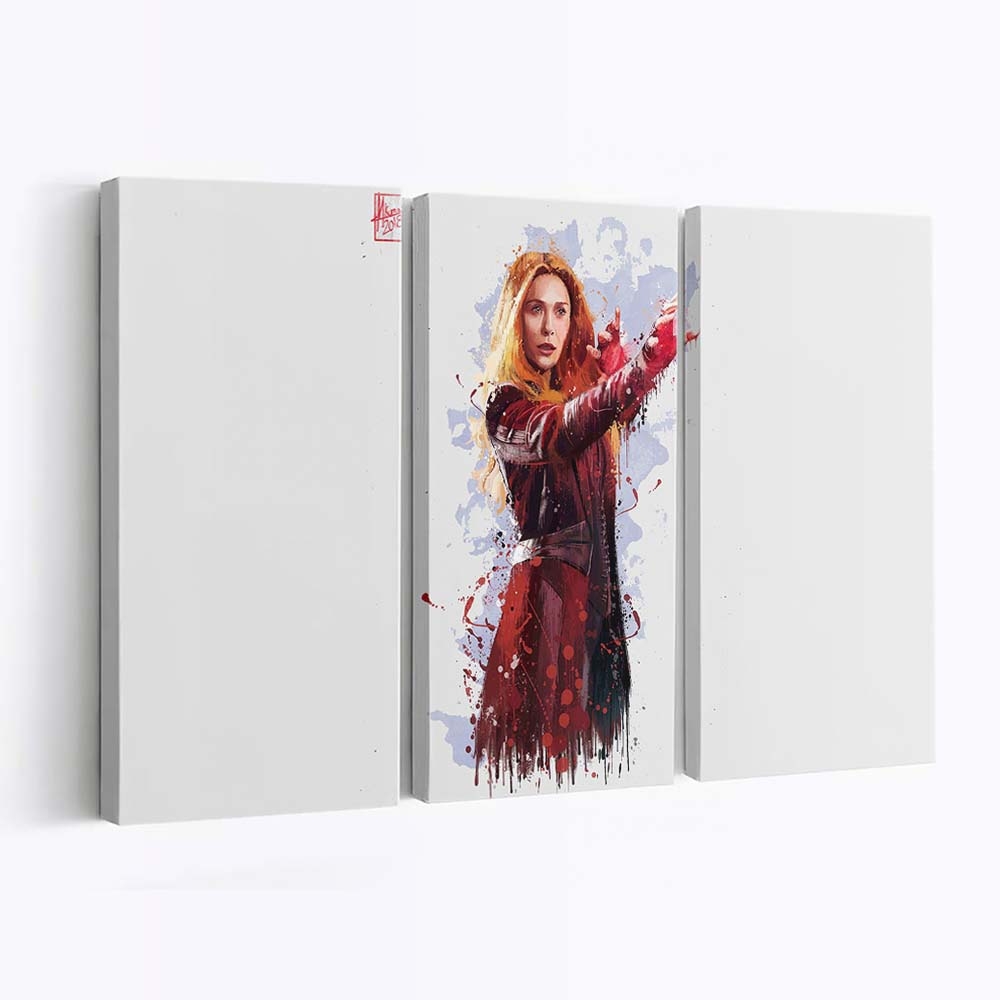 Scarlet Witch In Avengers Infinity War 2018 Artwork Leinwandbild - Wanddeko