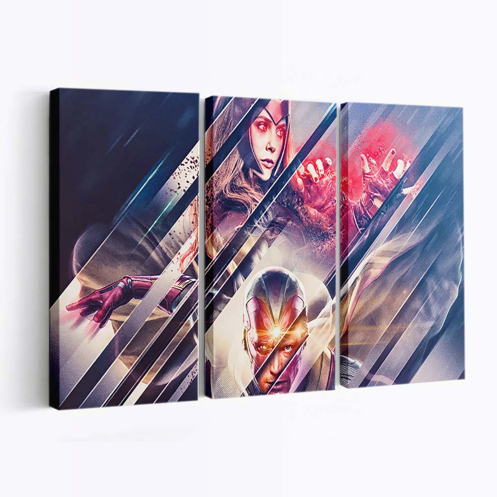 Scarlet Witch Vision Mashup Leinwandbild - Wanddeko