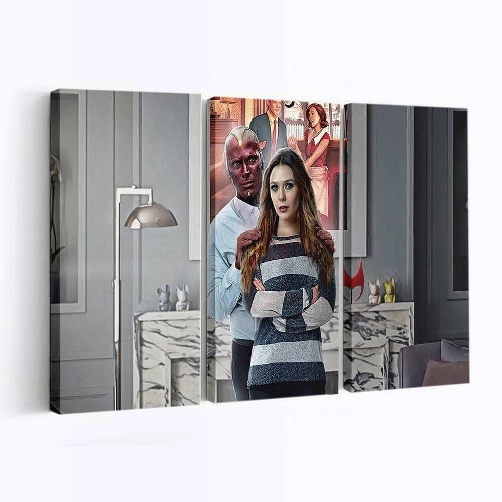 Wanda und Vision 3 Leinwandbild - Wanddeko