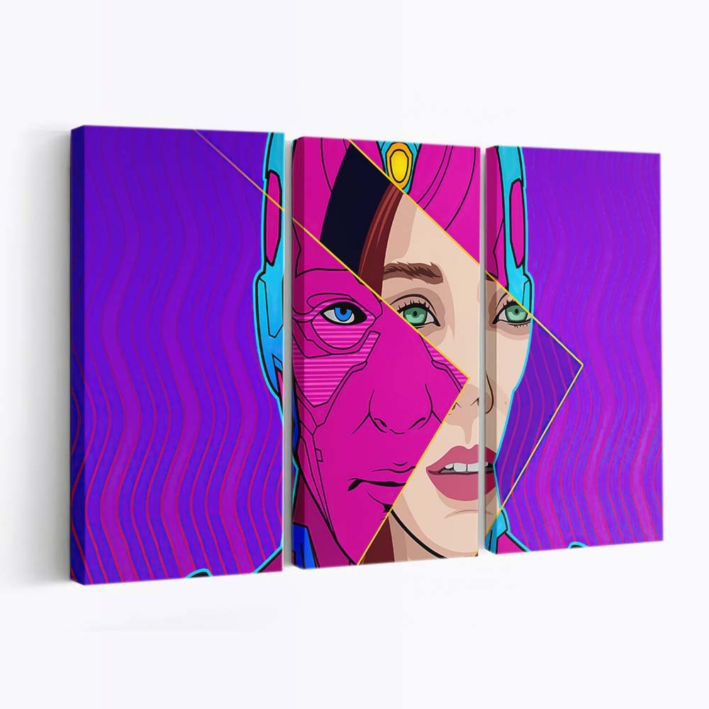 Wanda Vision Digitale Illustration Leinwandbild - Wanddeko