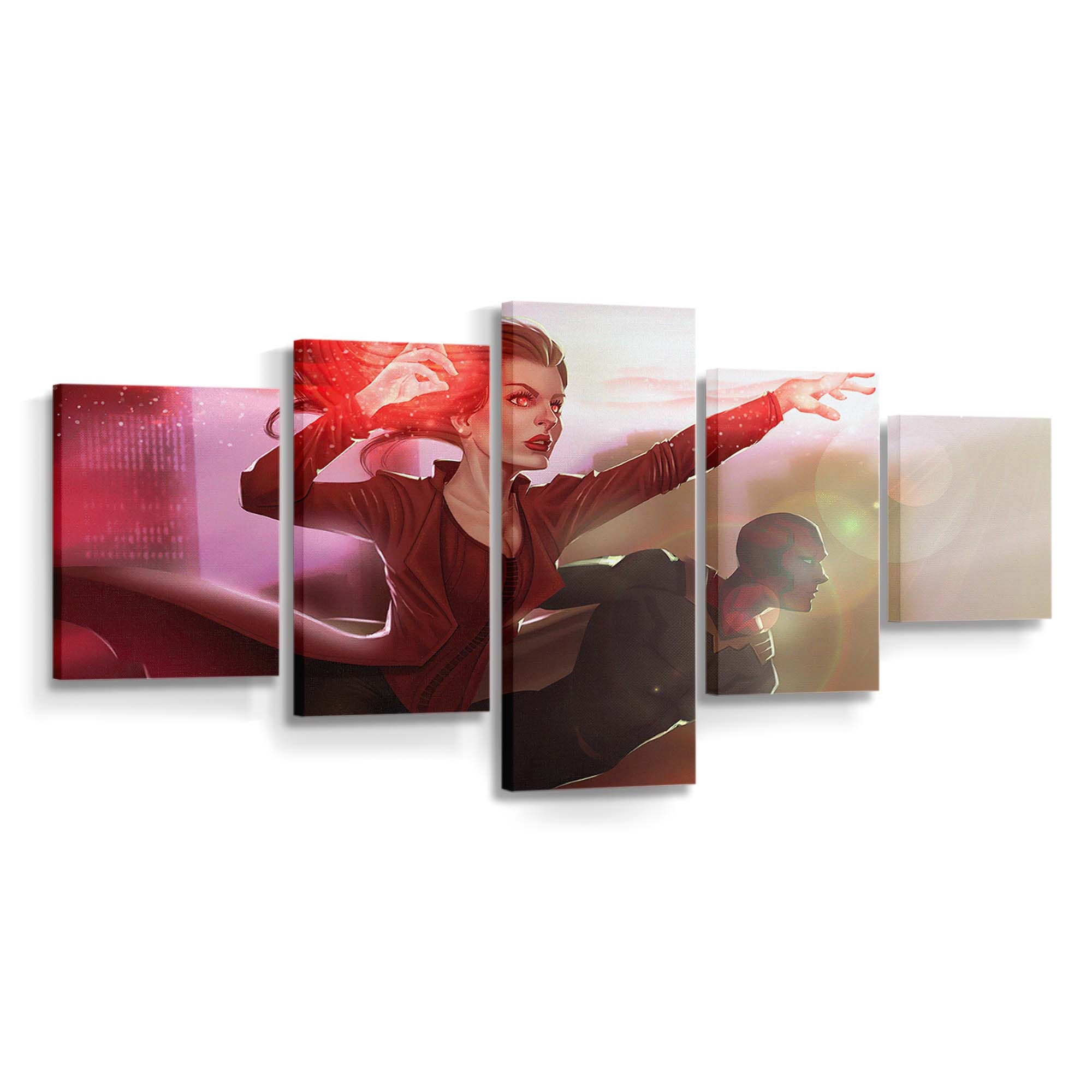 Scarlet Witch und Vision Wanda Maximoff Leinwandbild - Wanddeko