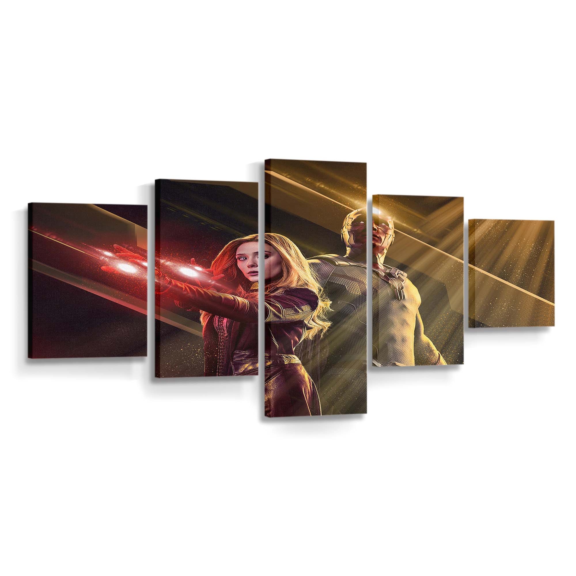 Scarlet Witch und Vision Wandavision Leinwandbild - Wanddeko