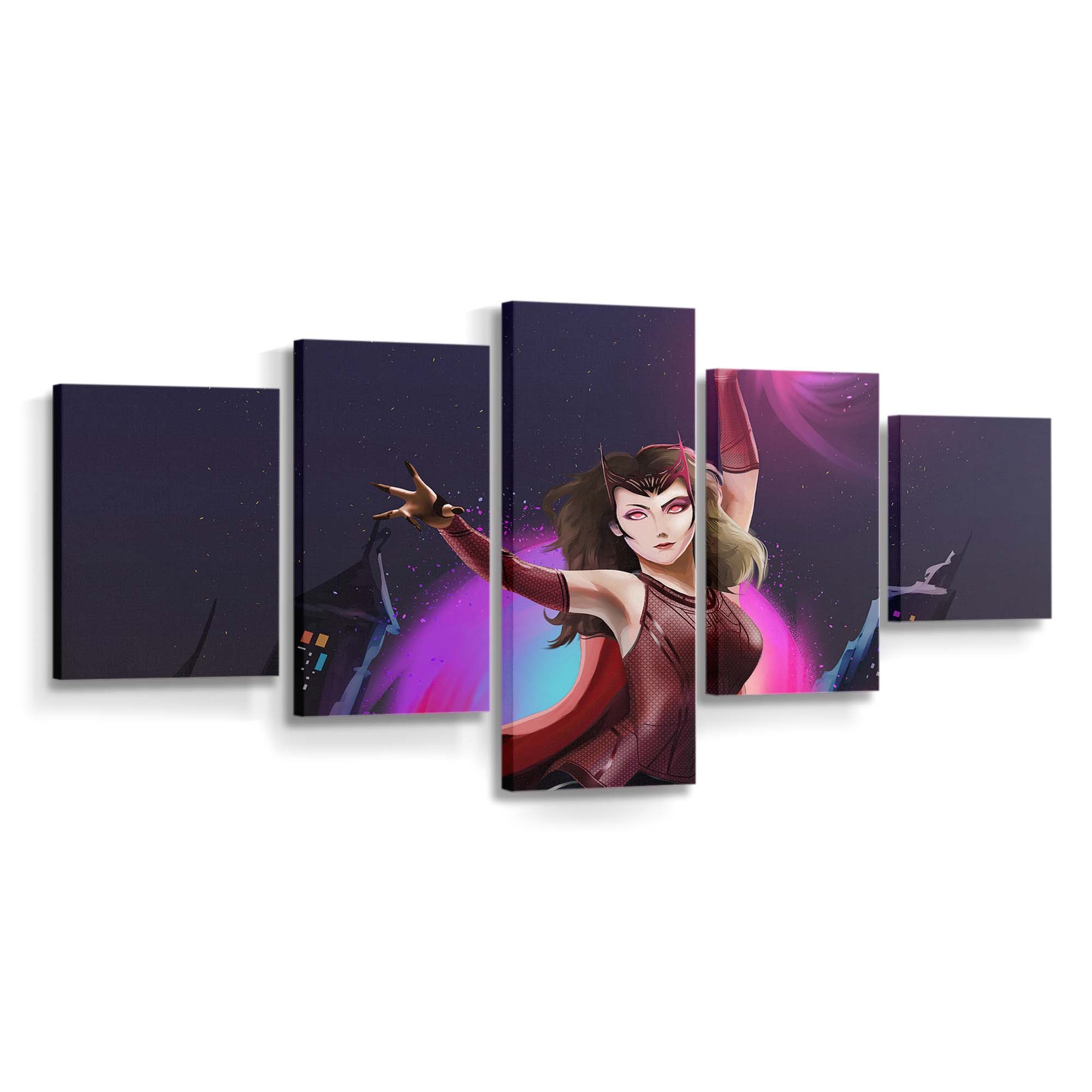 Scarlet Witch Comic-Stil-Kunst Leinwandbild - Wanddeko
