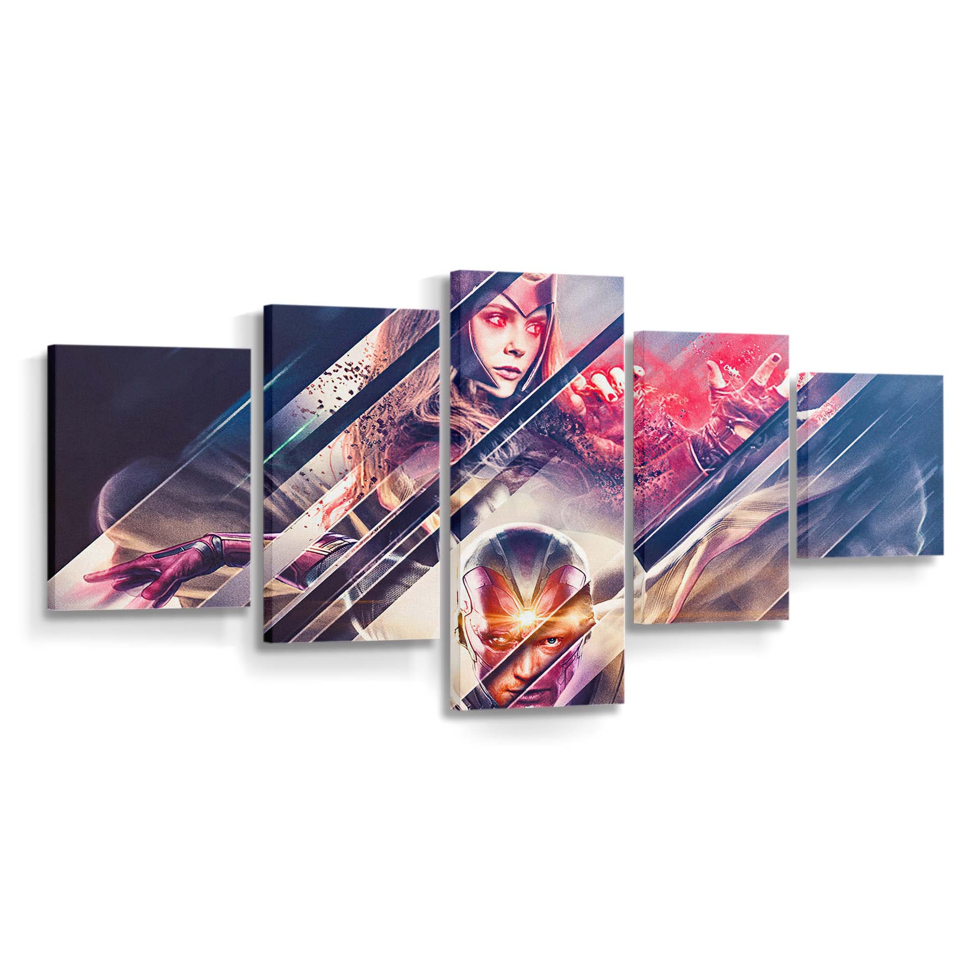 Scarlet Witch Vision Mashup Leinwandbild - Wanddeko