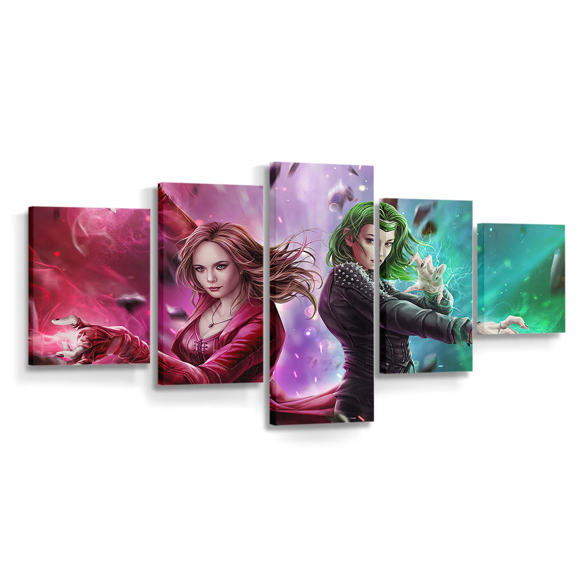 Scarlet Witch gegen Polaris Leinwandbild - Wanddeko