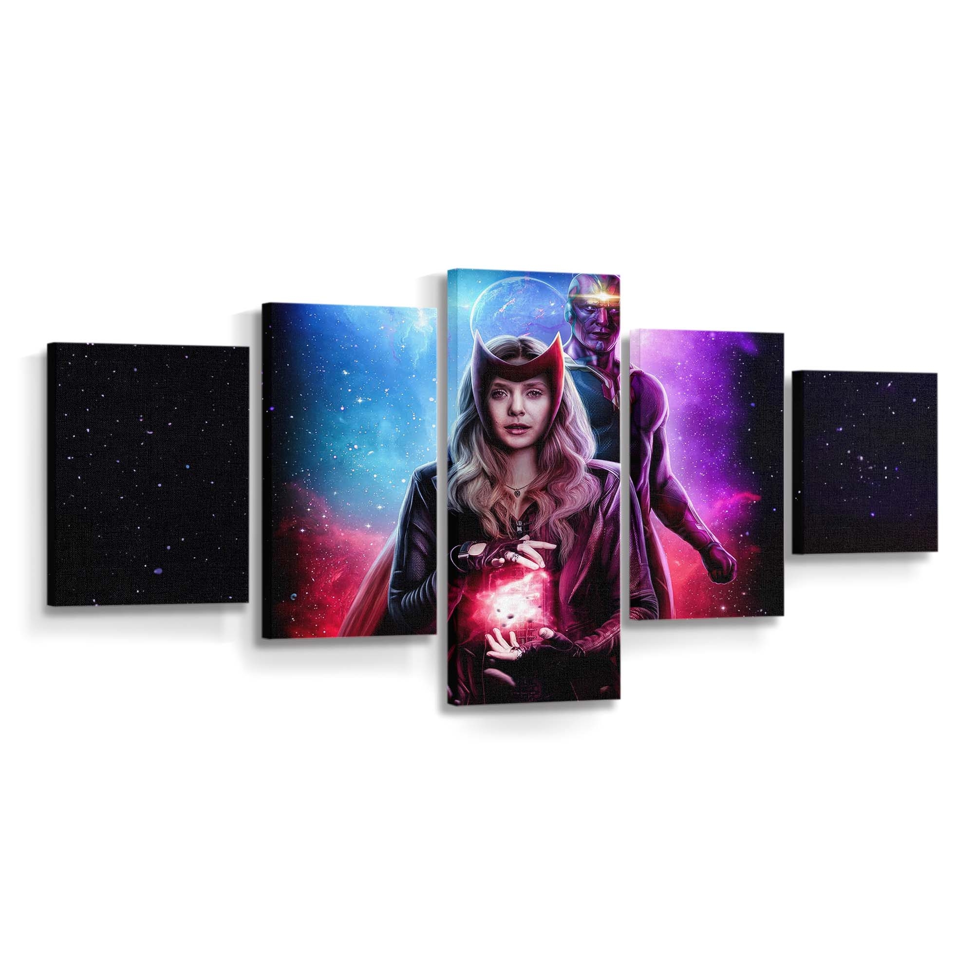 Wanda und Vision Kunstwerk Leinwandbild - Wanddeko