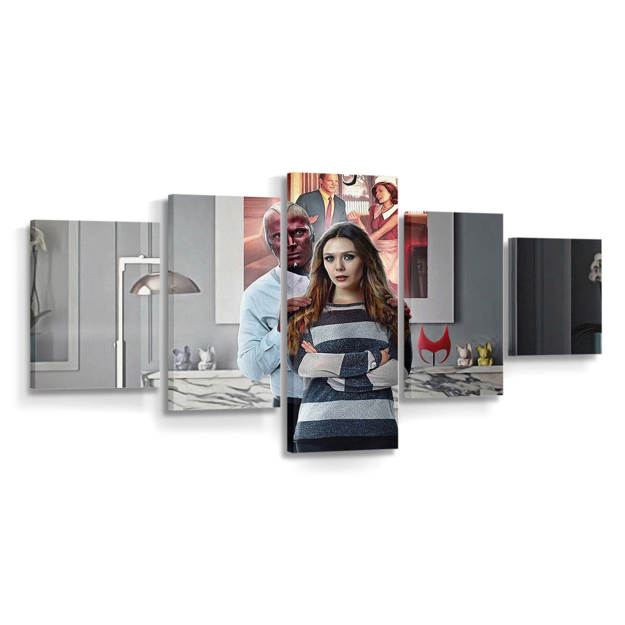 Wanda und Vision 3 Leinwandbild - Wanddeko