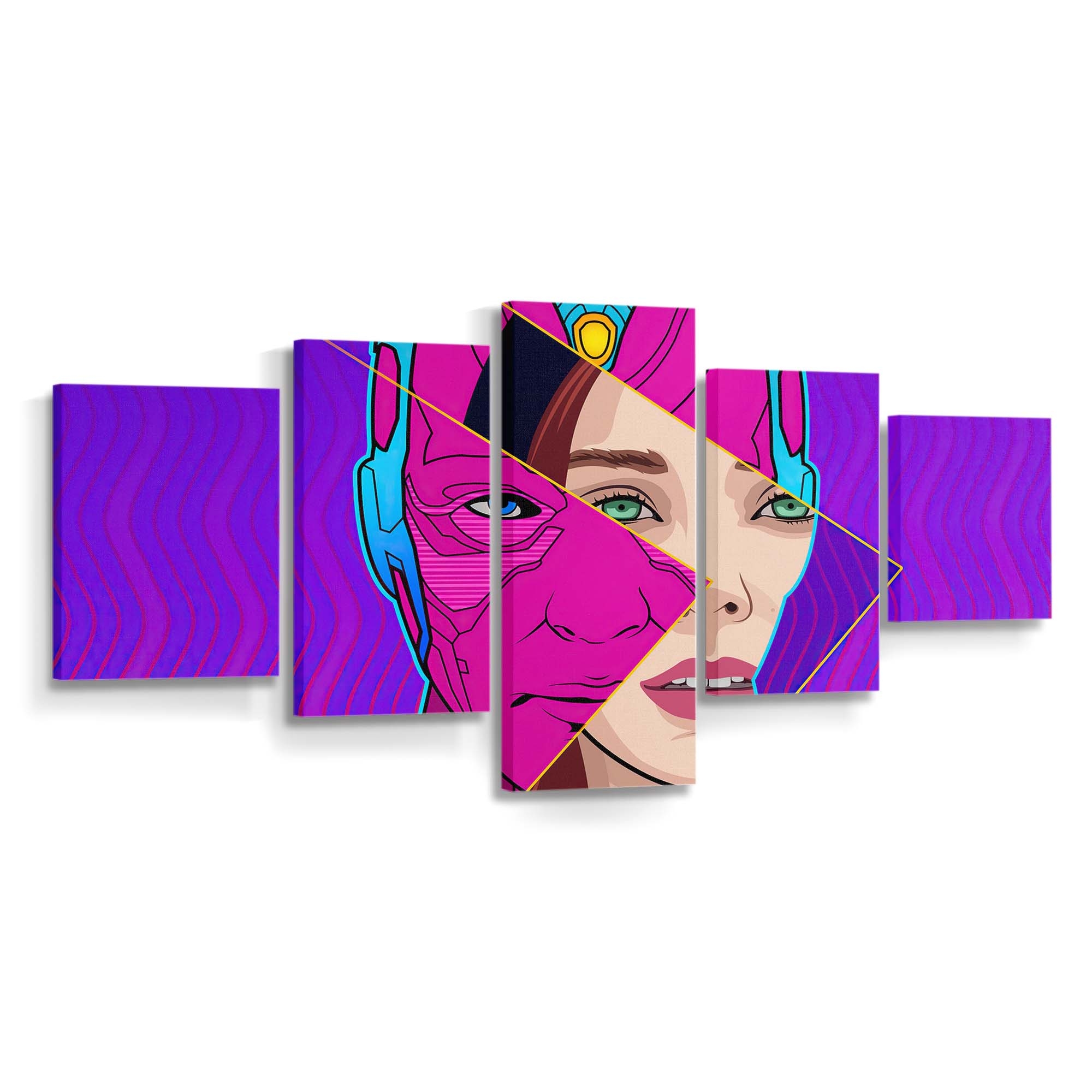 Wanda Vision Digitale Illustration Leinwandbild - Wanddeko