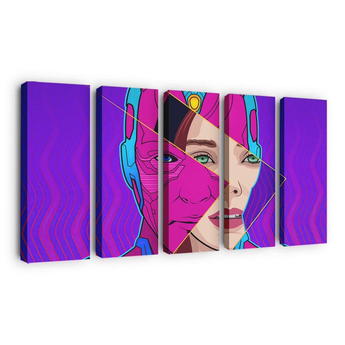 Wanda Vision Digitale Illustration Leinwandbild - Wanddeko