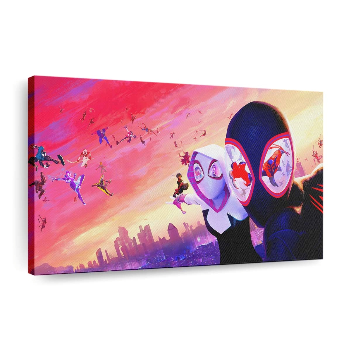 All Spider Mans In Spider Man Across The Spider Verse Leinwandbild - Wanddeko