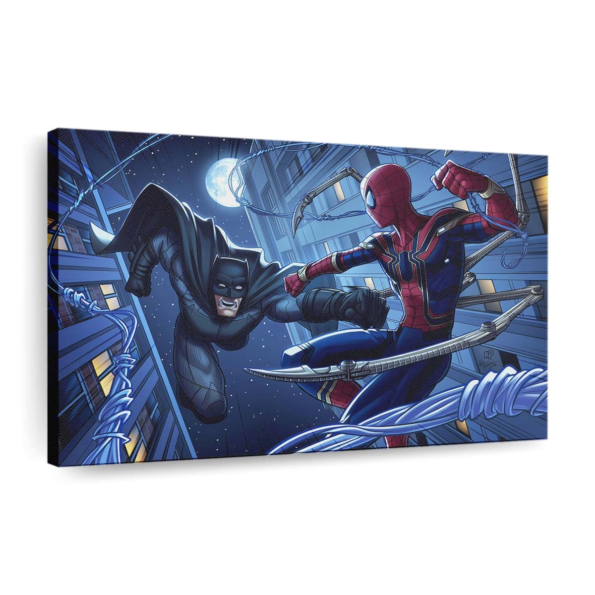 Batman und Spider Man 2 Leinwandbild - Wanddeko